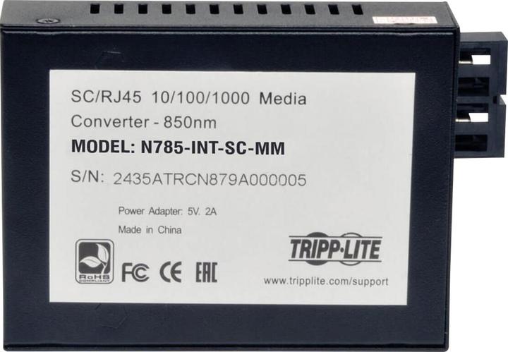 Produktbild Eaton Gigabit Multimode Fiber to Ethernet Media Converter 10/100/1000 SC International Pow