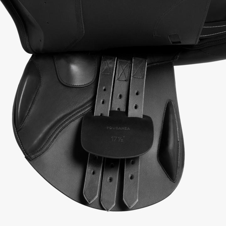 Actual product image Fouganza Leather riding saddle