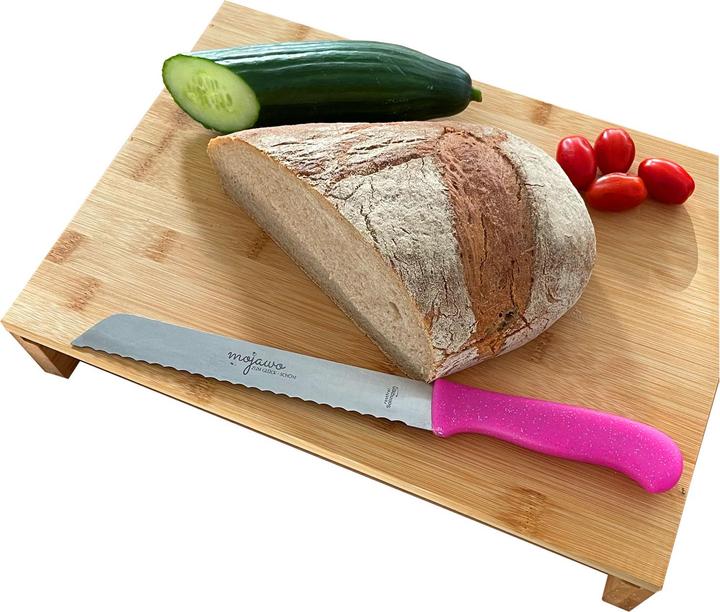 Produktbild Mojawo Brotmesser Solingen Küchenmesser Wellenschliff Rostfrei Pink (21 cm)