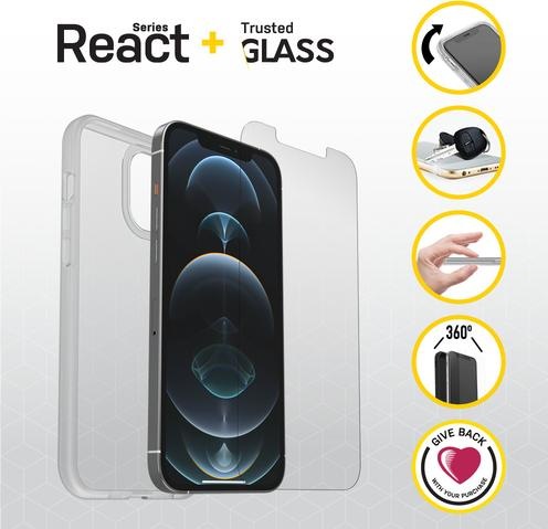 Actual product image OtterBox React + Glass Bundle - Kit (Apple iPhone 12 Pro Max)