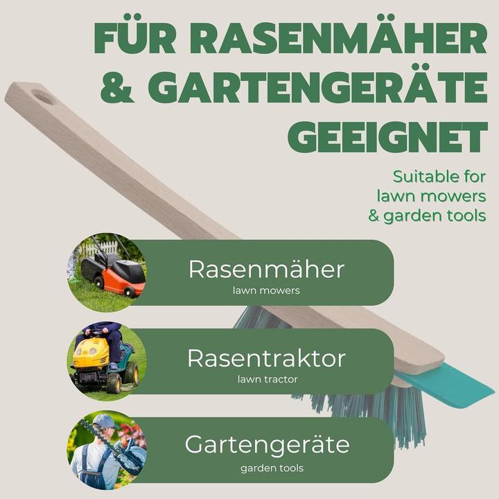 Actual product image Novatool Novaliv Bürste Rasenmäher Reiniger Rasenmäherbürste mit Schaber 30cm Rasenmäher Bürste für Elektro A (Lawn mower, Lawn tractor, Garden machinery tools)