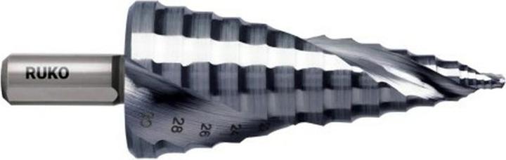 Actual product image Ruko Step drill UltimateCut Flowstep Ø8.0-30.0mm (10, 12, 14, 16, 18, 20, 22, 24, 26, 28, 30 mm)