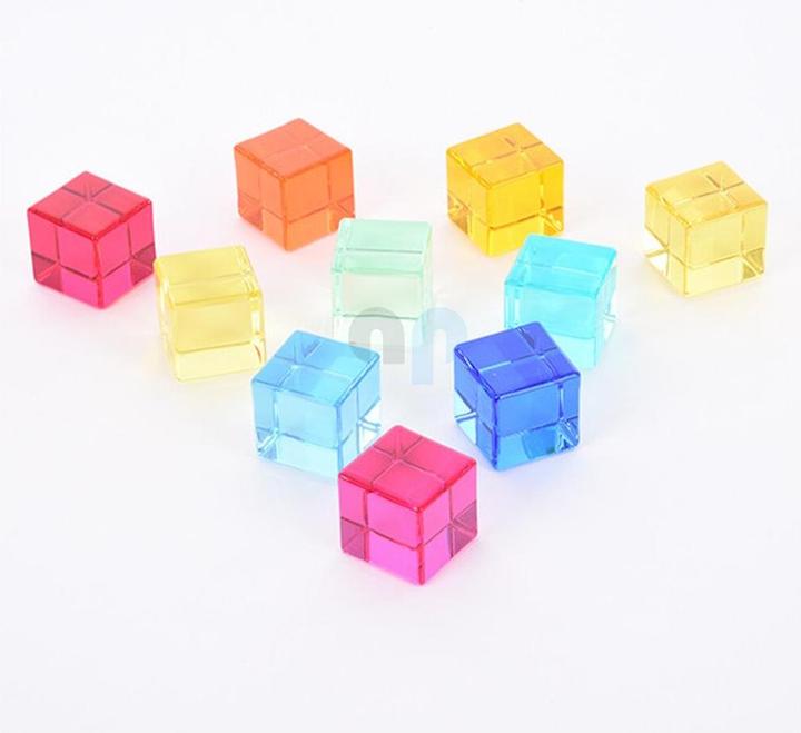 Produktbild TickiT 10 Farbige und Transparente Acryl-Würfel