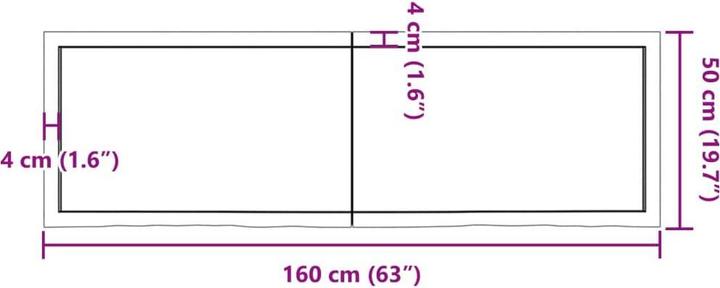Produktbild vidaXL Tischplatte (160 x 50 cm)