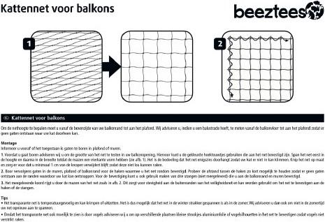 Produktbild Beeztees Katzenschutznetz für Balkone