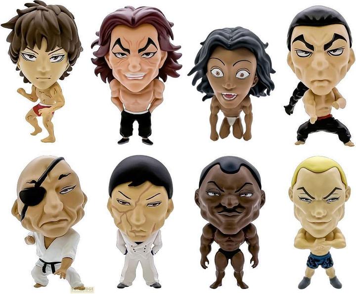 16 directions Baki Hanma 16d Collezione di figure collezionabili PVC minifigure 8-pack Baki Hanma 6 cm