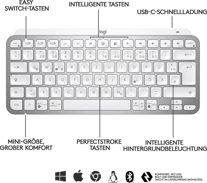 Actual product image Logitech MX Keys Mini (FR, Wireless)