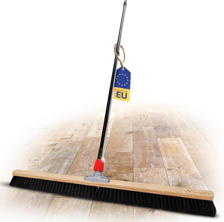 Immagine prodotto Novaliv Grosser Besen Saalbesen 100 cm mit Teleskopstiel Borsten Kunstborsten Besen fein mit Stiel We (1 pz.)