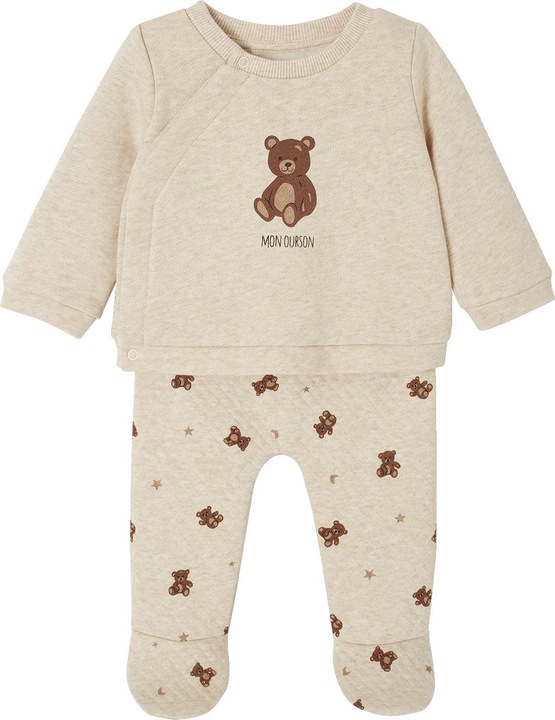 Immagine prodotto Vertbaudet Baby-Set mit Teddyprint: Wickeljacke & Hose (62)