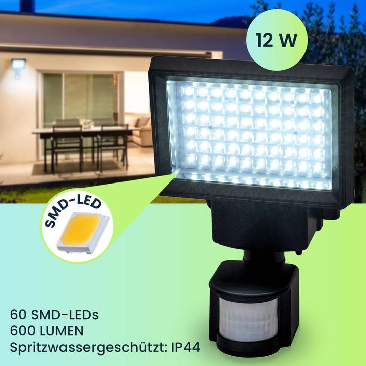 Actual product image Casativo LED wall washer with solar panel (600 lm, IP44)