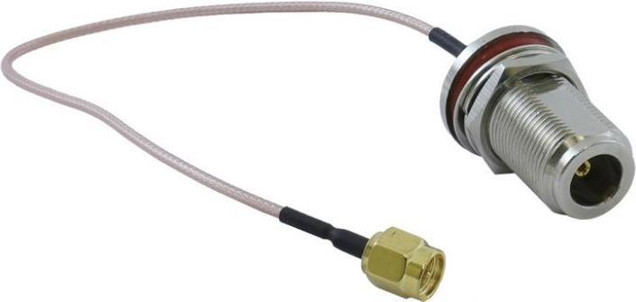 Actual product image Wireless Instruments PIGTAILS NF - SMA R/A PLUG 20C - Pigtail N female Bulkhead to SMA R/A, 20 cm