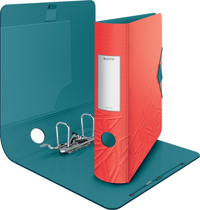 Leitz Ordner Active Urban Chic, 180 Grad, 82 mm, hellrot DIN A4, abgerundeter Rücken, aus Polyfoam (A4, 82 mm, 1 Stk.)