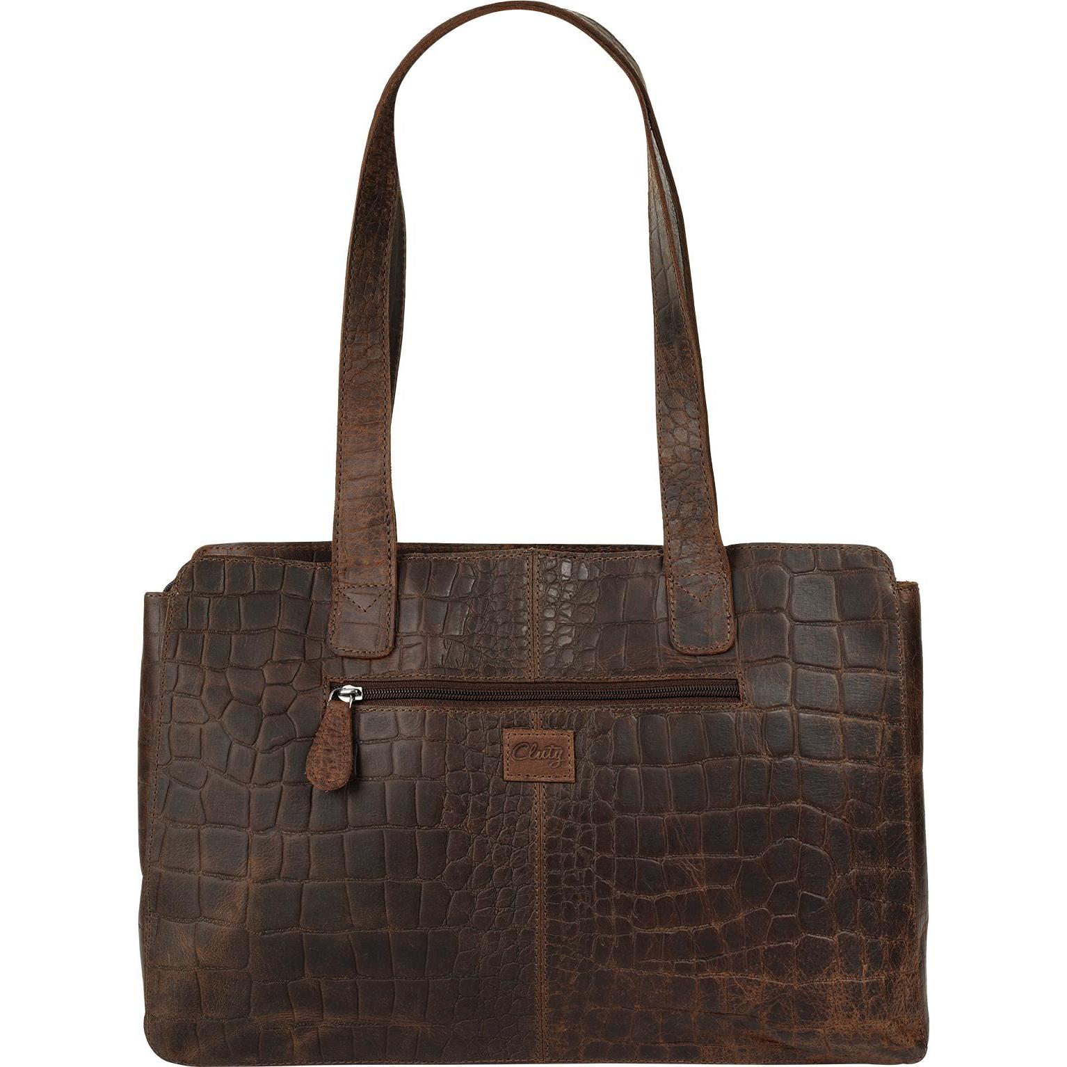 Cluty, Tasche, Shopper, Braun