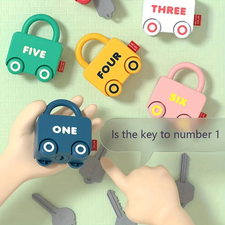 Actual product image Activity Board Educational Learning Toy Sorting Matching Locks and Keys Sensory Car Activity Fine