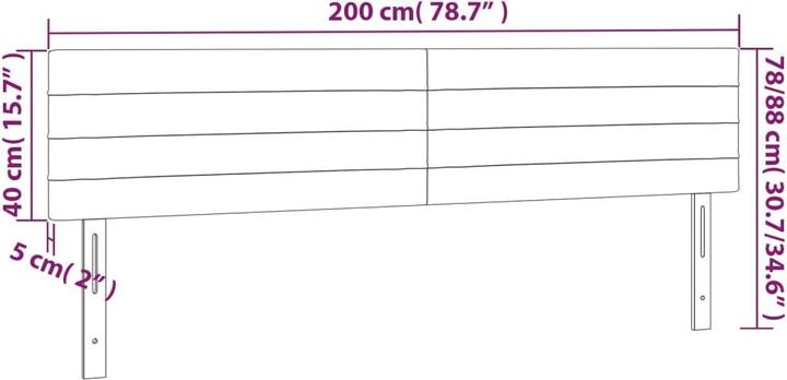 Produktbild vidaXL Kopfteil (200 x 5 x 128 cm)