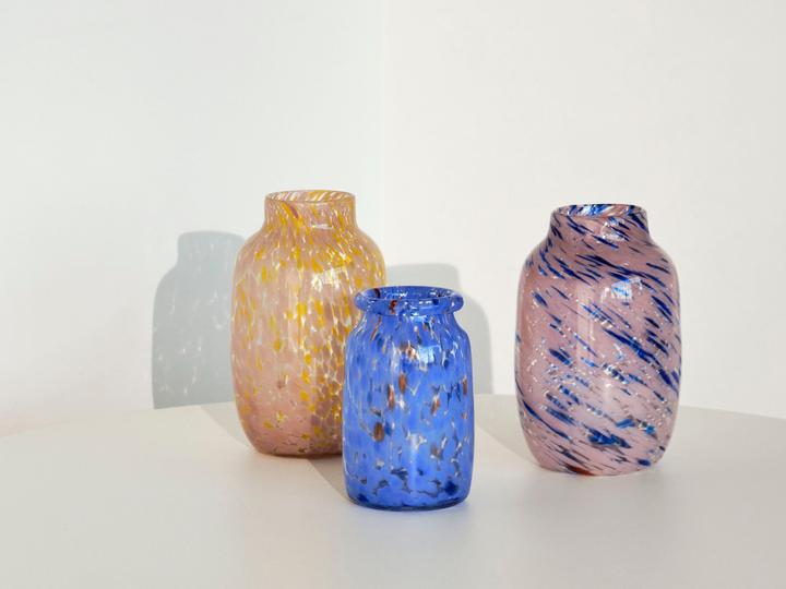 Immagine prodotto HAY Splash Vase Roll Neck Blu Medio (1 x, Ø 14,5 x 22,5 cm)