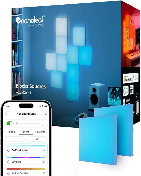Image du produit Nanoleaf Blocks Pack d'extension 2 Panneaux LED (320 lm)