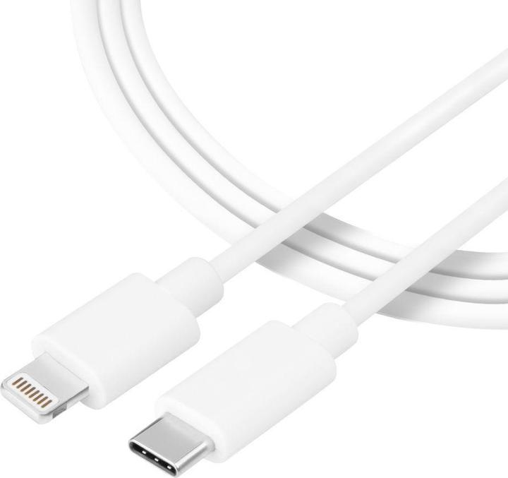Source Glattes Gewindekabel USB-C|Lightning 1 m Weiss (1 m, USB 3.0, 10 W)