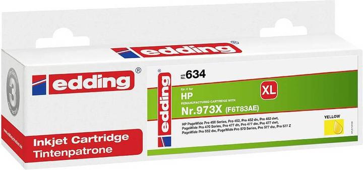 Actual product image Edding Print cartridge EDD-634 replaces 973X (F6T83AE) - - 110 ml (Y)