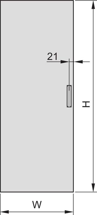 Productafbeelding Schroff STALEN DEUR 43HE 800B 180GR RAL7021