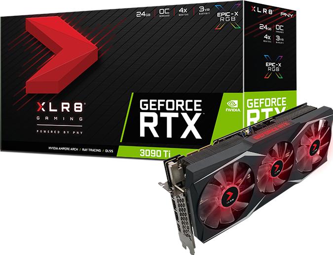 Image du produit PNY GeForce RTX 3090 Ti OC GDDR6X 3xDP 1.4 1xHDMI 2.1 (24 Go)