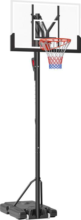SportNow Panier de basket-ball avec support Acier, plastique Noir