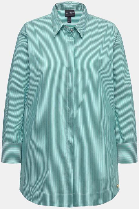 Immagine prodotto Ulla Popken Camicia con righe, colletto da camicia e maniche lunghe (60)