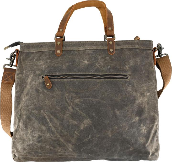 Actual product image Army Shop #8 Shoulder bag made from waxed army tent fabric