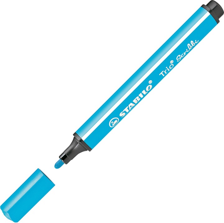 Actual product image STABILO Trio Scribbi Spring-loaded triangular felt-tip pen (Blue, 1 x)