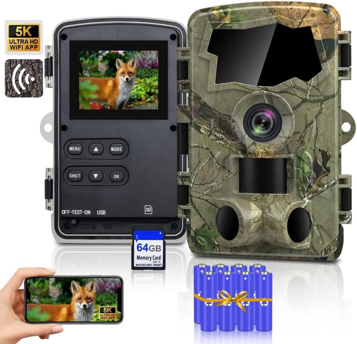 Lutranstra Wildkamera 5K WLAN mit Handyübertragung App