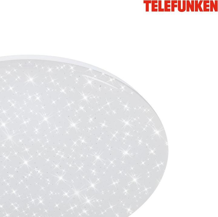 Produktbild Telefunken LED Sensor Deckenleuchte Sternenhimmel IP 20 18W 1600 lm 4000 K neutralweiss HxØ 112/389 mm weiss (1600 lm)