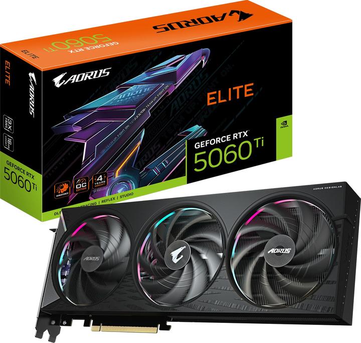 Immagine prodotto Gigabyte AORUS GeForce RTX 5060 Ti ELITE 16G (16 GB)