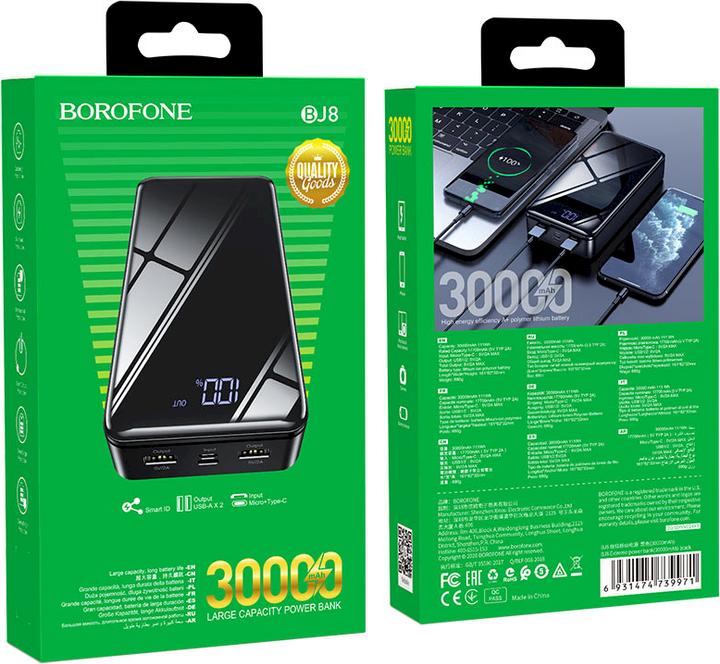 Actual product image Borofone External battery Power Bank BJ8 30000mAh black (30000 mAh, 111 Wh)