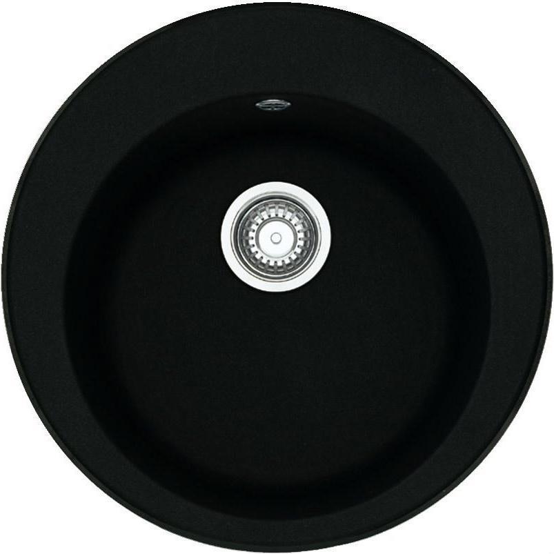 Franke, Lavello, Lavabo in pietra Ronda, ROG 610-41, valvola eccentrica, Onyx (51 cm)