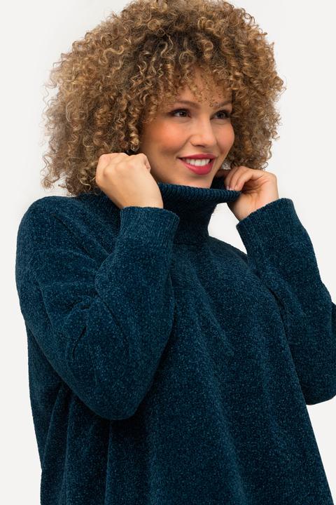 Produktbild Ulla Popken Chenille-Pullover, Oversized, Stehkragen, Langarm (60)
