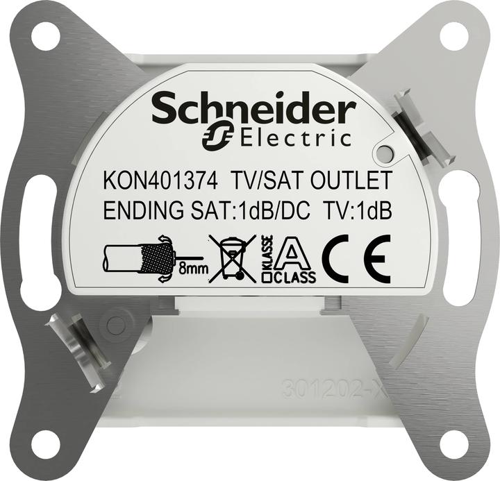 Produktbild Schneider Electric TV-SAT Enddose Asfora Weiss (RAL 9003) EPH3470121D (Antennendose)