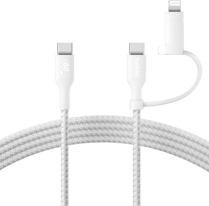 Actual product image Belkin 2-in-1 cable (1.50 m, USB 2.0, 60 W)