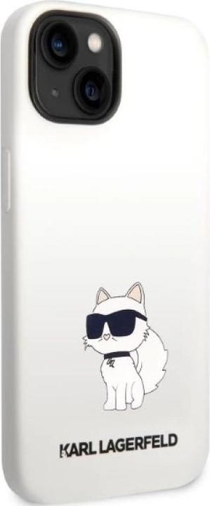 Image du produit Karl Lagerfeld KLHCP14MSNCHBCH iPhone 14 Plus 6,7" étui rigide bia?y/white Silicone Choupette (Apple iPhone 14 Plus)