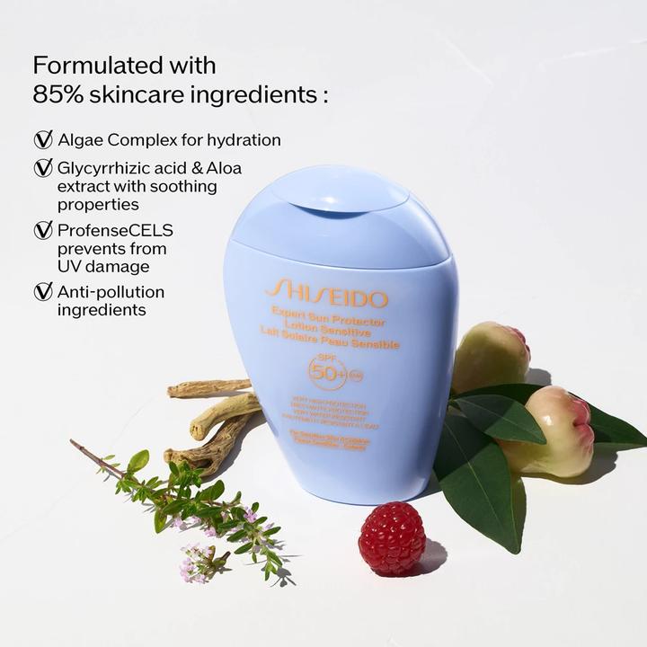 Actual product image Shiseido Expert Sun Protector Lotion Sensitive SPF50+ (SPF 50+, 150 ml)