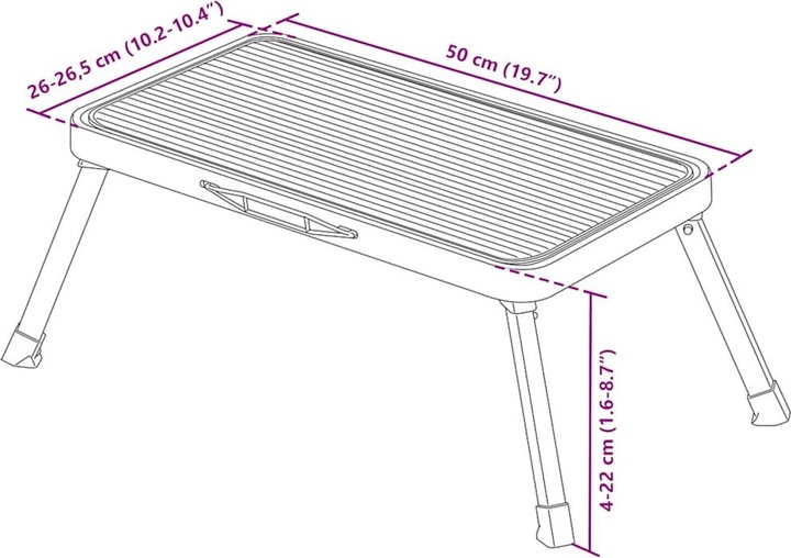 Produktbild ProPlus Einzeltrittstufe klappbar für Werkstatt, Haushalt, Wohnwagen oder Wohnmobil (Trittleiter, 50 cm)