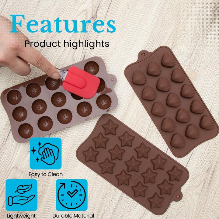 Produktbild Intirilife 10-teiliges Set mit Silikon Backformen