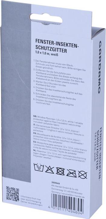 Actual product image Siena Garden 269949 Window fly screen, white (100 x 100 cm)