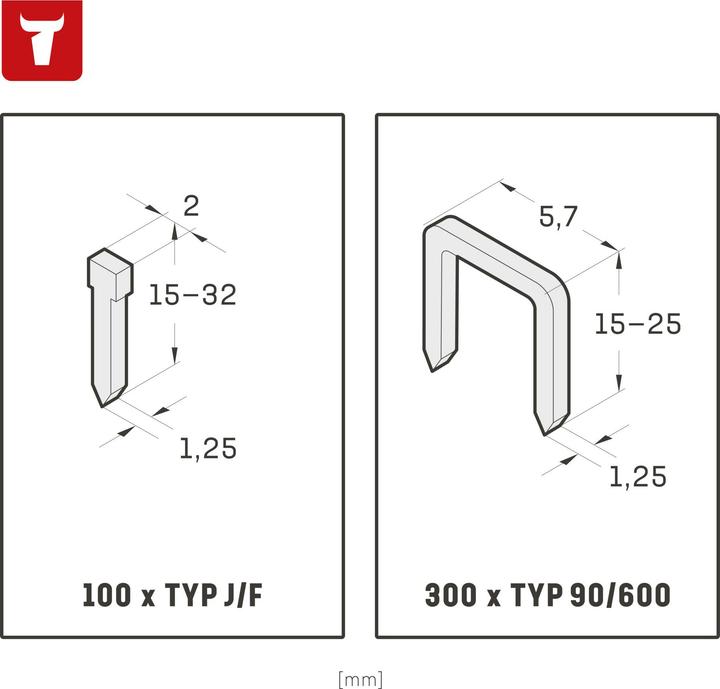 Productafbeelding Stier Elektro-Kombi-Tacker TK-18 230 V mit 400 Nägeln und Klammern