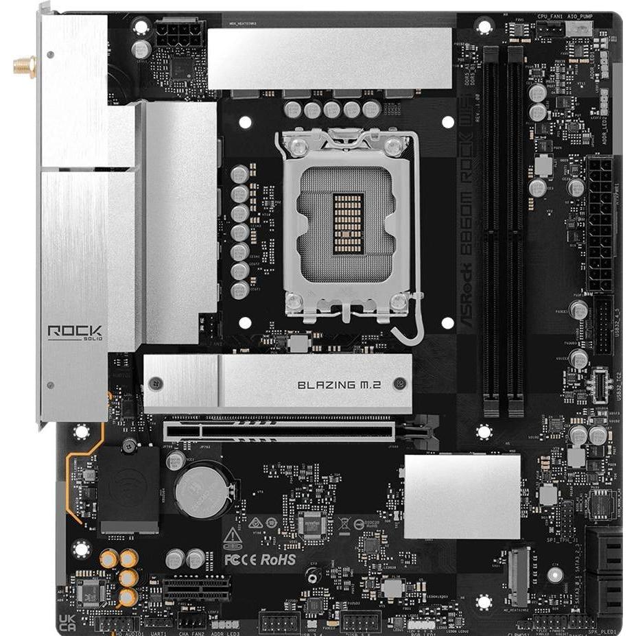 AsRock MB Intel 1851 B860M Rock WiFi 6 (LGA 1851, ATX, mATX), Scheda madre