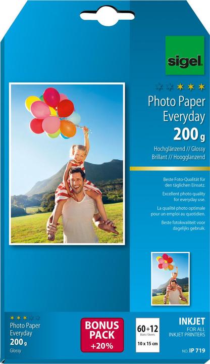 Actual product image Sigel Inkjet Everyday (200 g/m², 10 x 15 cm, 72 pcs.)