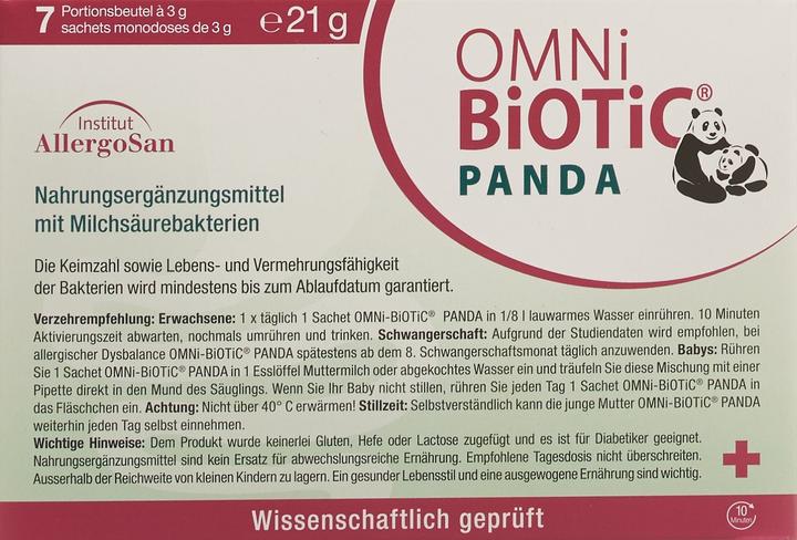 Nutritional values and ingredients Omni Biotic Panda (7 Piece, Beutel, 21 g)