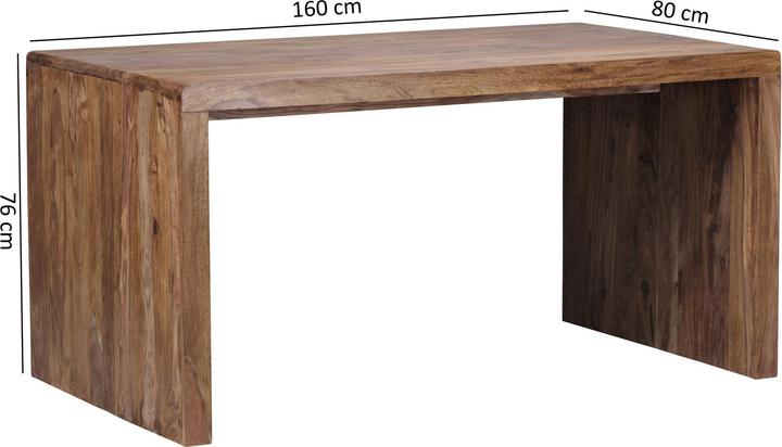 Actual product image FineBuy Desk Brown (160 x 80 x 76 cm)