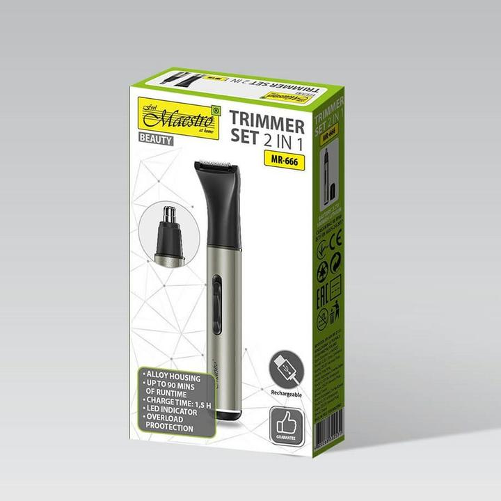 Actual product image Maestro Zestaw trymerów 2w1 USB MR-666