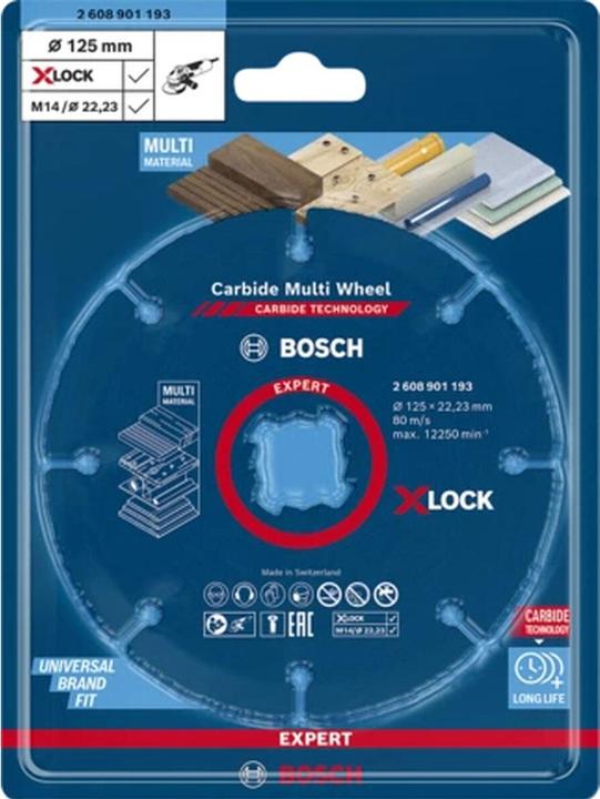 Immagine prodotto Bosch Professional Zubehör Expert Carbide Multi Wheel X-LOCK, 125 mm, 22,23 mm