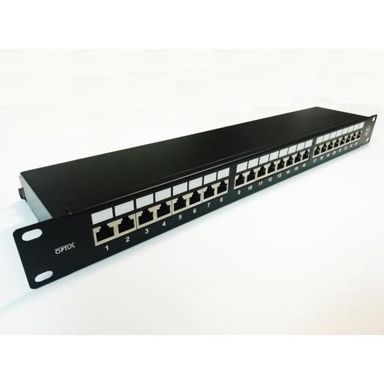 OEM Patchpanel 24p. Cat6A STP 1U ausgestattet schwarz (62738823)